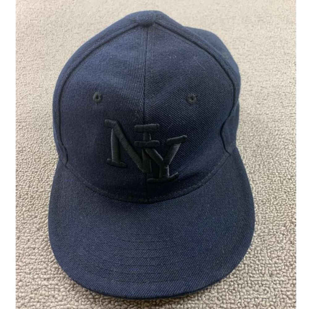 Rost Premium Headwear RST Hat Men 7 1/8 Navy Fitted NY Logo Embroidery New York